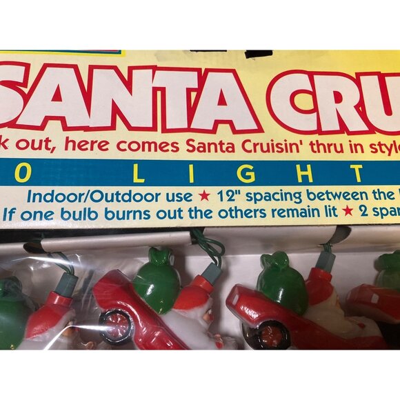Club Santa Santa Cruise 10 Light Set - Indoor/Outdoor Use - Santa Cruisin' in St - Picture 2 of 10